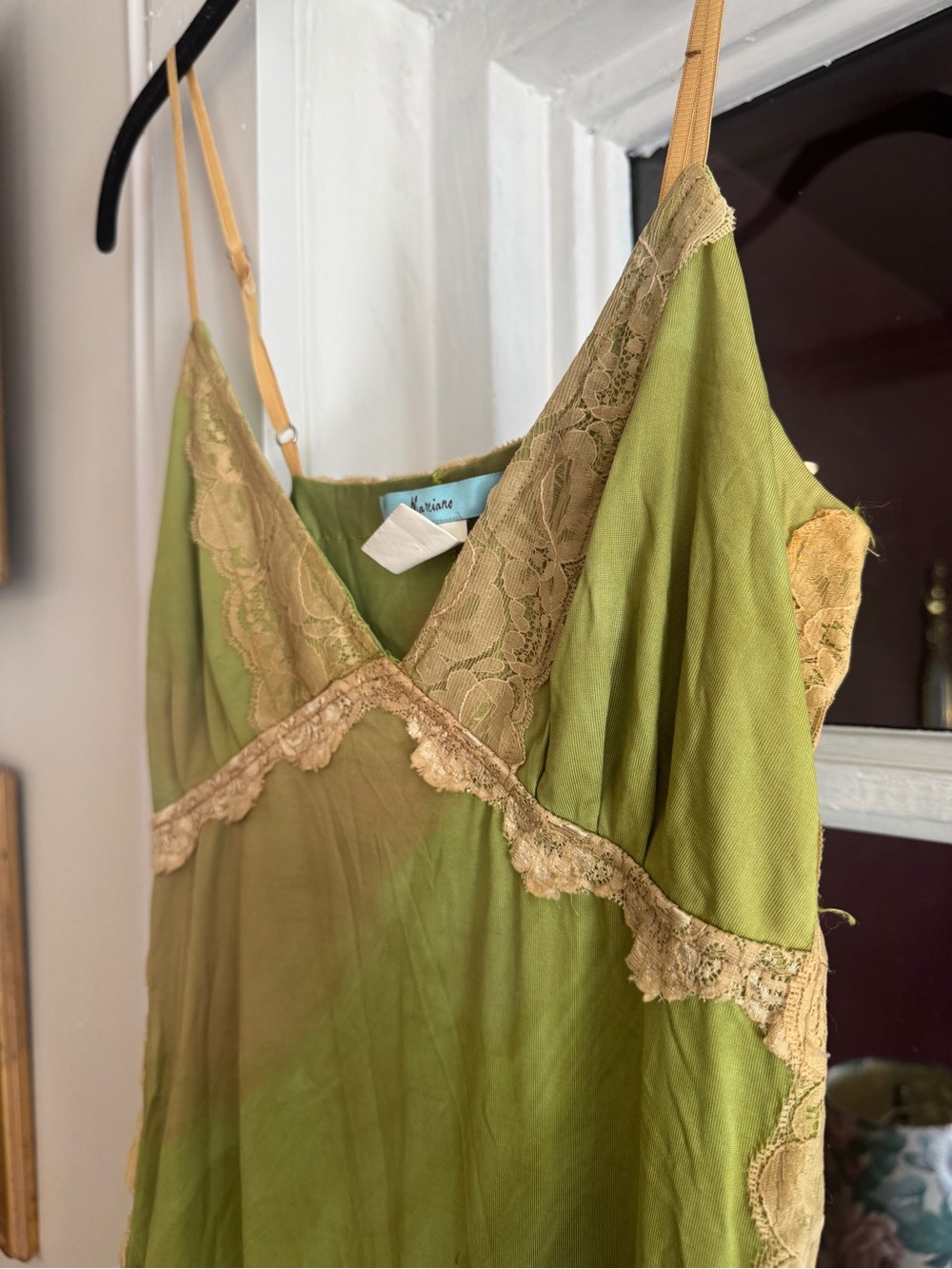 Y2K Vintage Marciano Lace-Trim Slip Dress - Picture 3 of 9